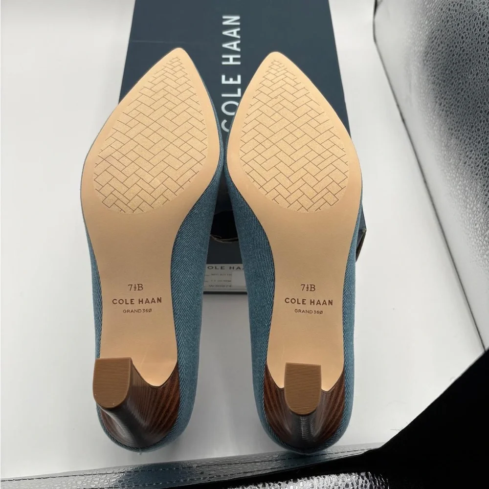 NWT Cole Haan Women’s Mylah Pump 75mm Light Denim (size 7.5B) - Picture 7 of 10